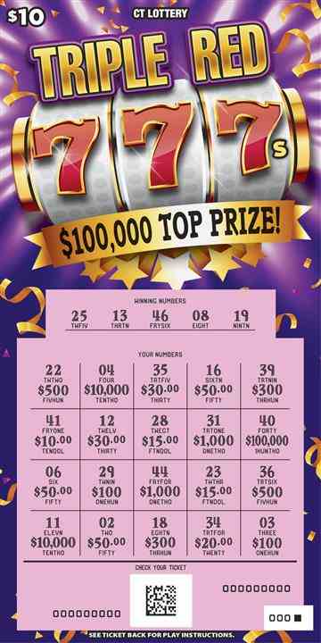 Triple Red 777S scratchcard - game number #1852 - front-scratched