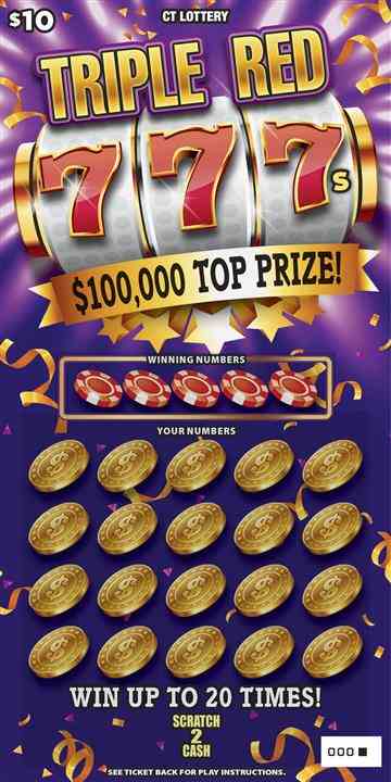 Triple Red 777S scratchcard - game number #1852 - front