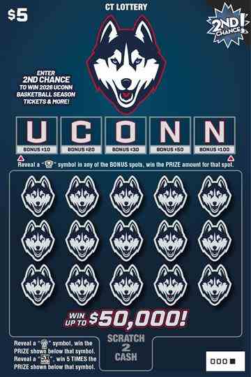 Uconn® scratchcard - game number #1862 - front