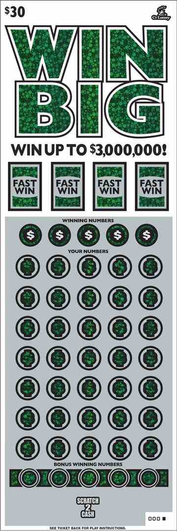 Win Big scratchcard - game number #1816 - front