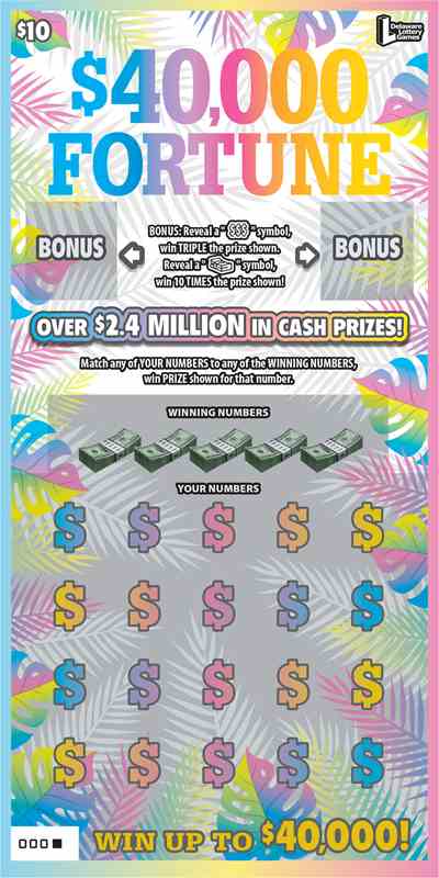 $40,000 Fortune scratchcard - game number #448 - front