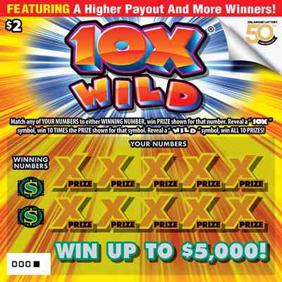 10X Wild scratchcard - game number #493 - front