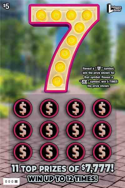 7 scratchcard - game number #519 - front
