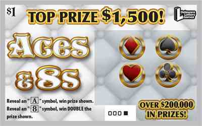 Aces & 8S scratchcard - game number #427 - front