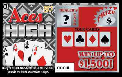 Aces High scratchcard - game number #466 - front