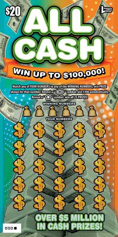 All Cash scratchcard - game number #445 - front