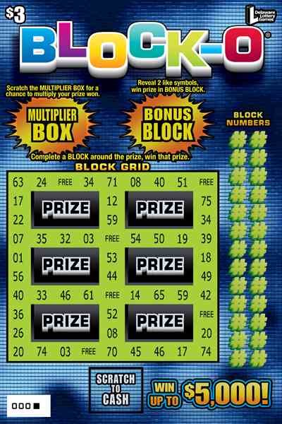 Block-O Bingo scratchcard - game number #450 - front