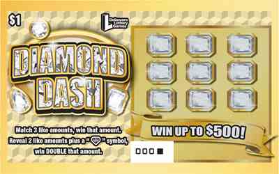 Diamond Dash scratchcard - game number #449 - front