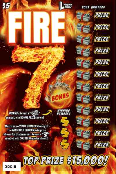 Fire7/Ice7 scratchcard - game number #418 - front