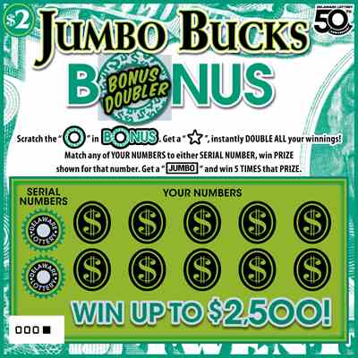 Jumbo Bucks Bonus scratchcard - game number #506 - front