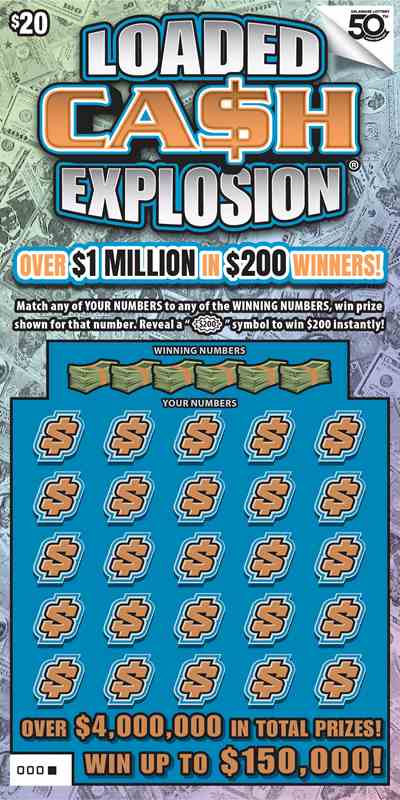 Loaded Ca$H Explosion scratchcard - game number #505 - front