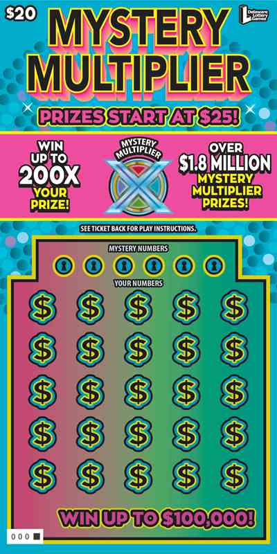Mystery Multiplier scratchcard - game number #521 - front