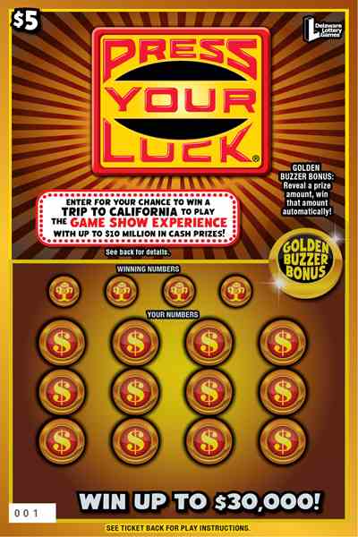 Press Your Luck scratchcard - game number #528 - front