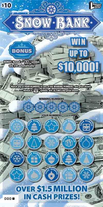 Snow Bank scratchcard - game number #439 - front