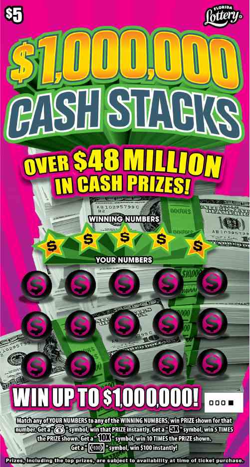 $1,000,000 Cash Stacks scratchcard - game number #1633 - front