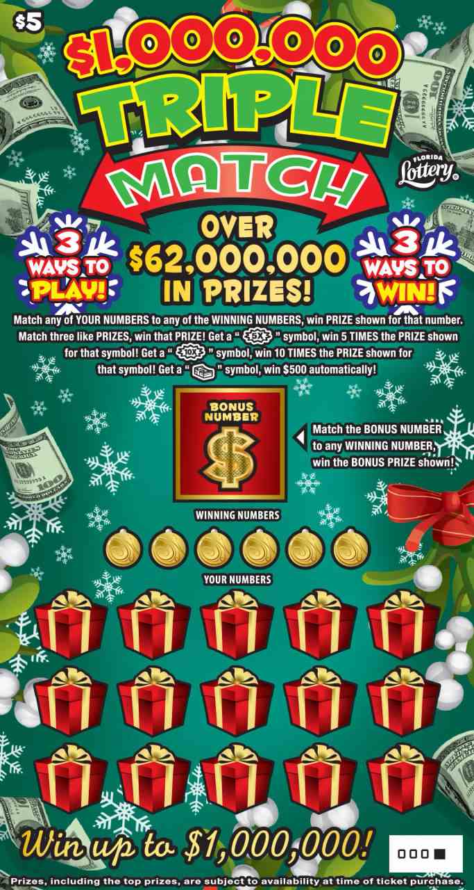 $1MM TRIPLE MATCH scratchcard - game number #1546 - front