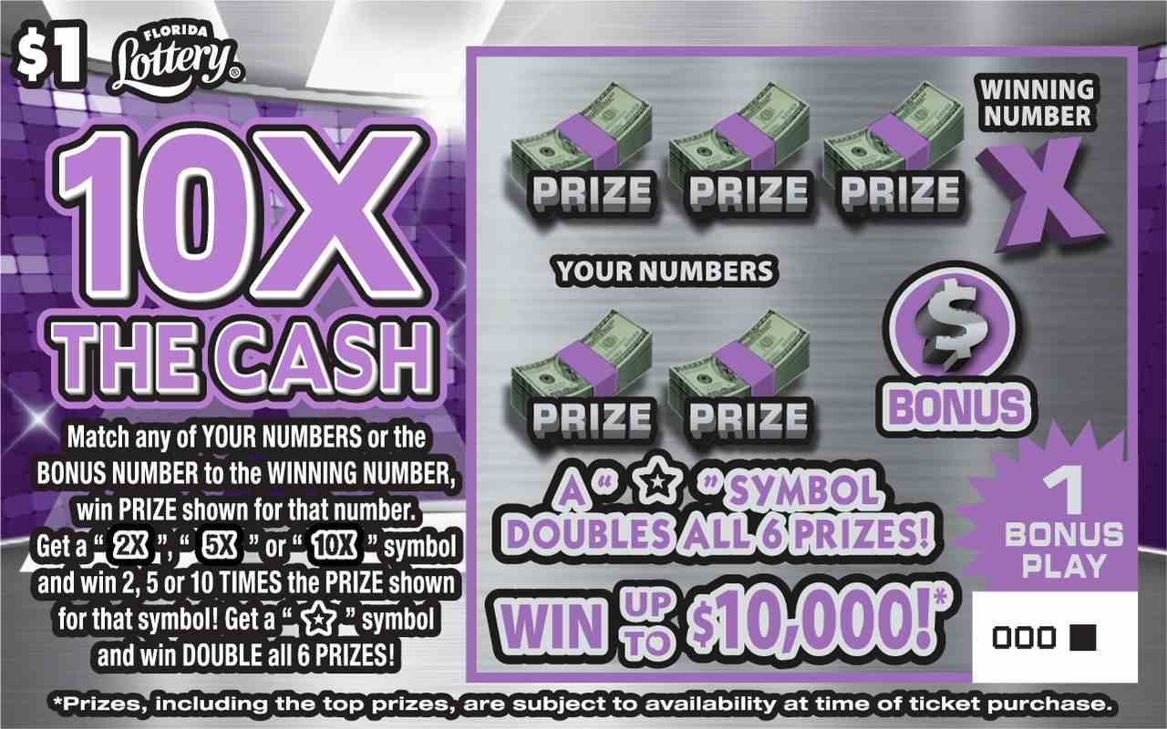 10X THE CASH scratchcard - game number #1466 - front