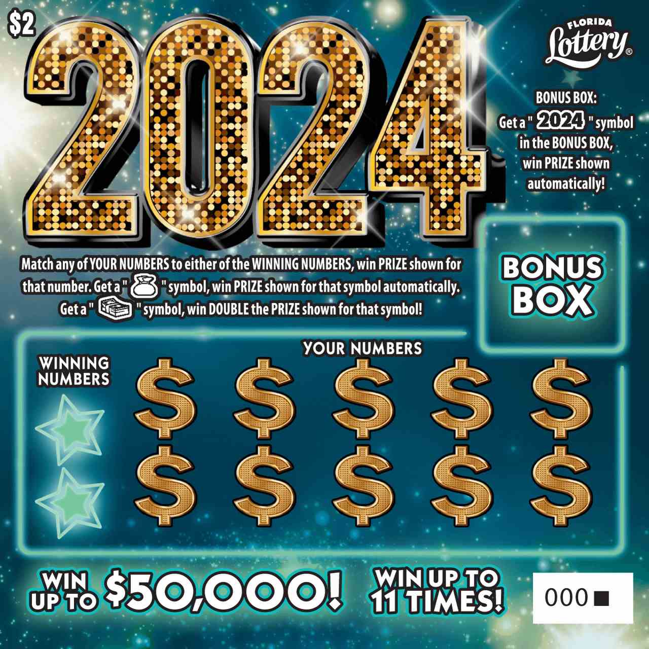 2024 scratchcard - game number #1548 - front