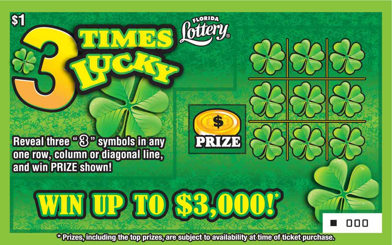 3 TIMES LUCKY scratchcard - game number #5022 - front