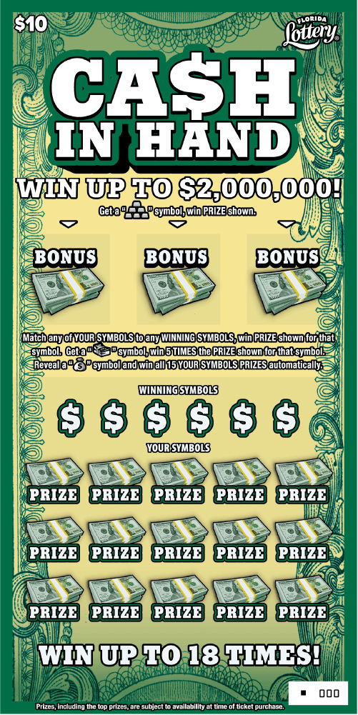 Ca$H In Hand scratchcard - game number #5063 - front