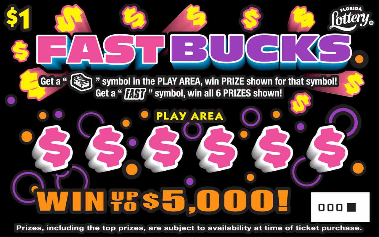 FAST BUCKS scratchcard - game number #1540 - front