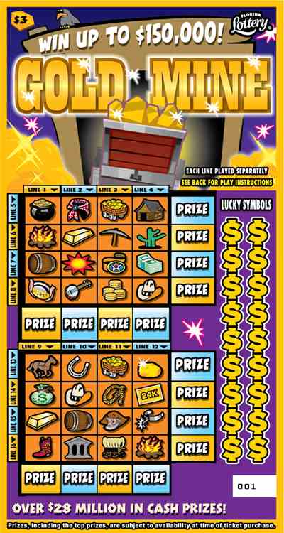 Gold Mine scratchcard - game number #1632 - front