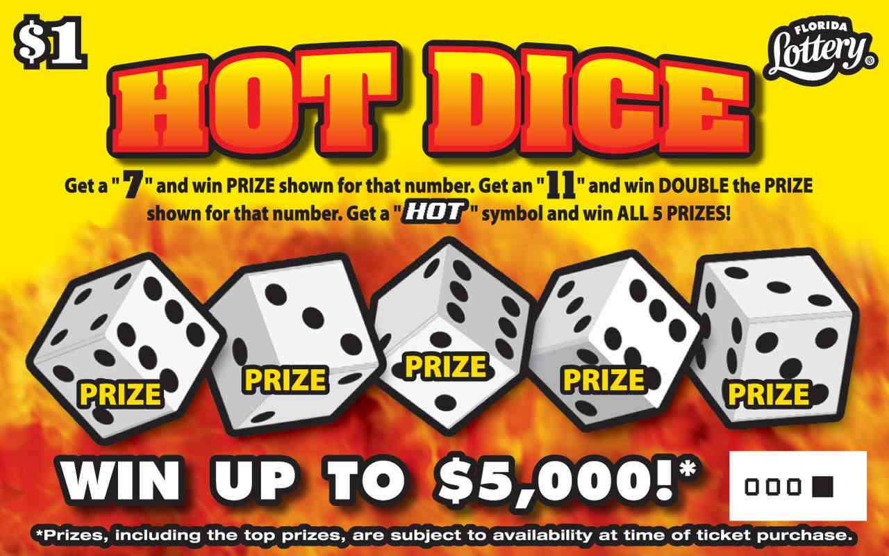 HOT DICE scratchcard - game number #1496 - front