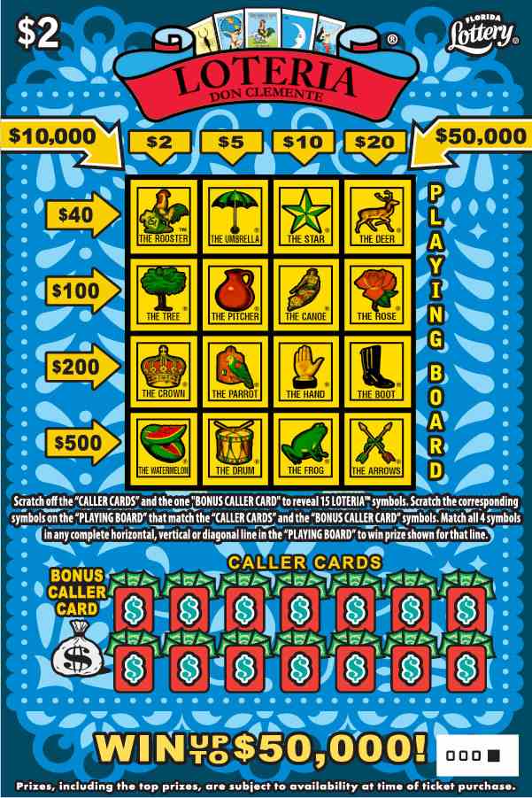 Loteria scratchcard - game number #1580 - front
