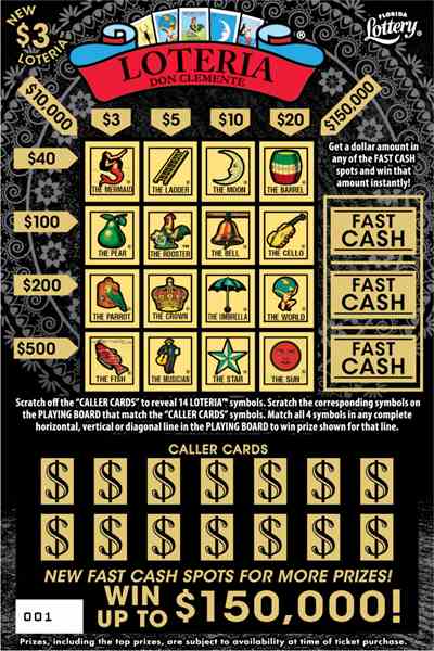 Loteria scratchcard - game number #1616 - front