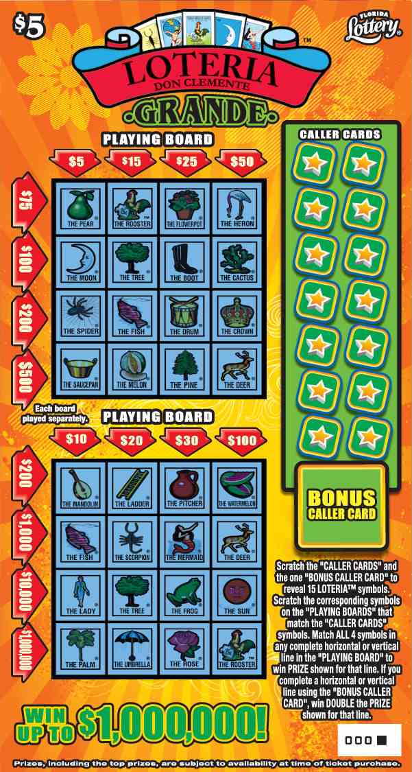 Loteria Grande scratchcard - game number #1561 - front