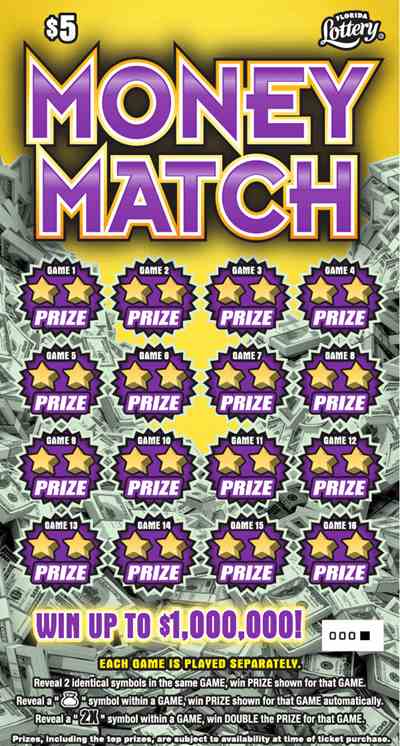 Money Match scratchcard - game number #1593 - front