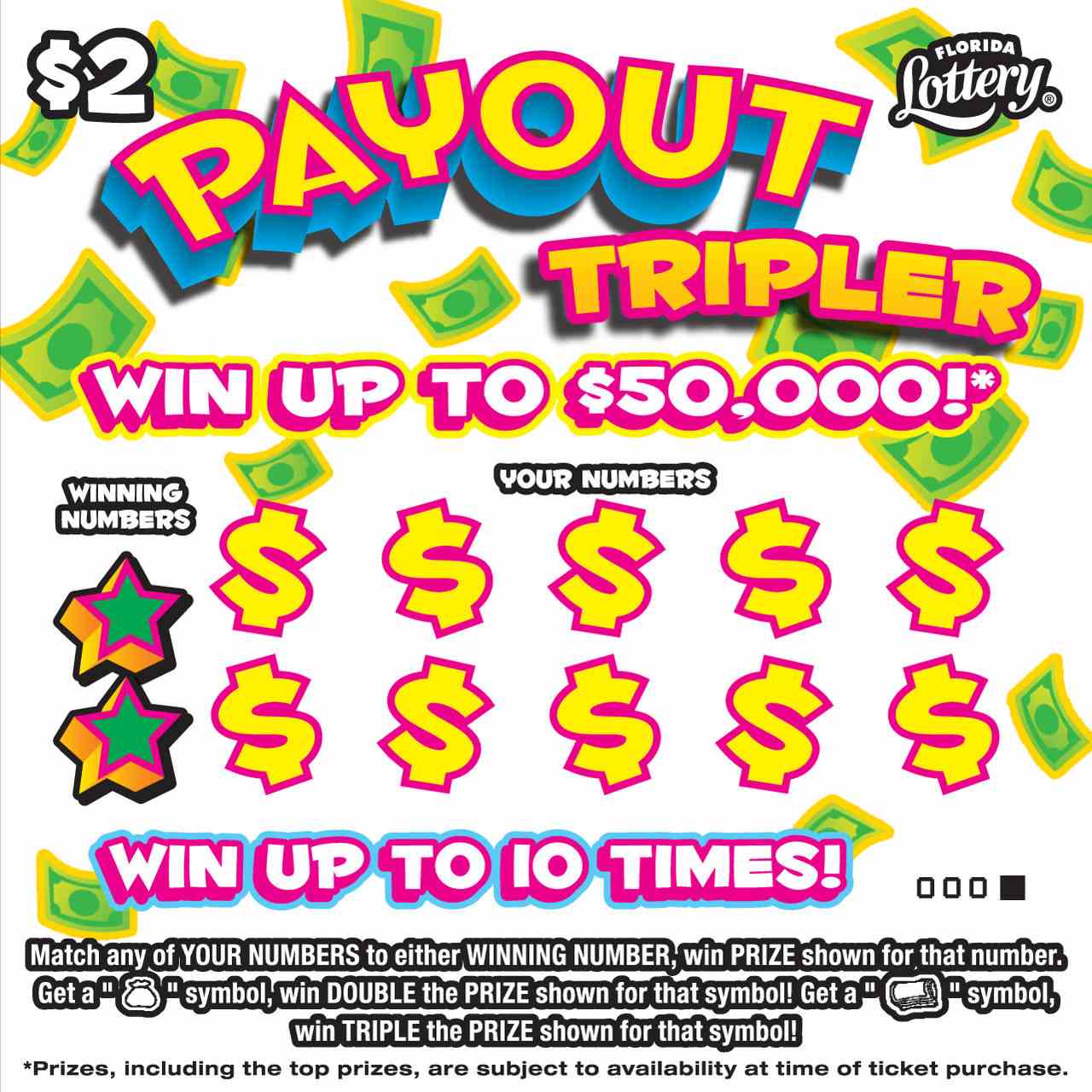 PAYOUT TRIPLER scratchcard - game number #1487 - front