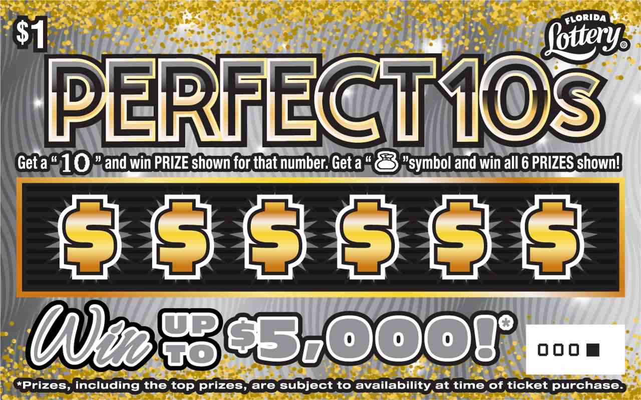 PERFECT 10s scratchcard - game number #1502 - front