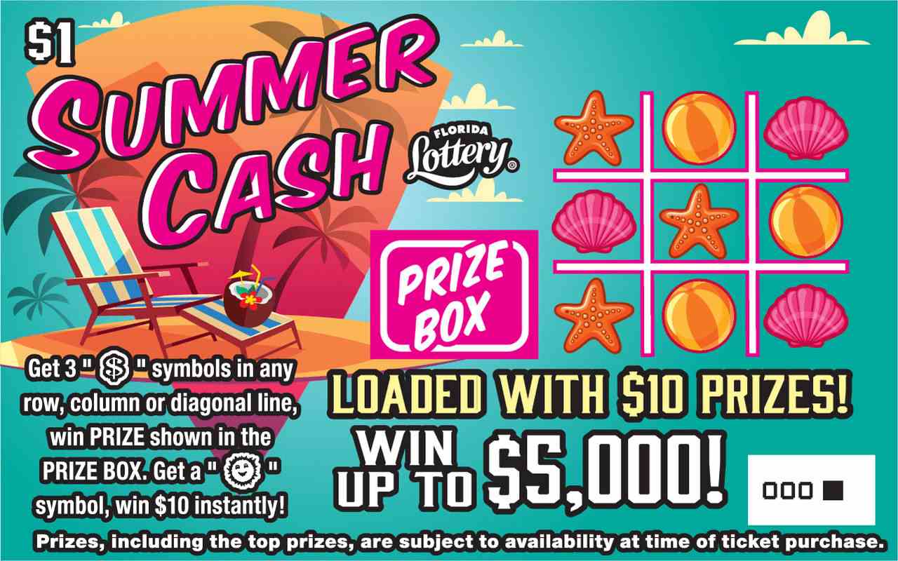 Summer Cash scratchcard - game number #1595 - front