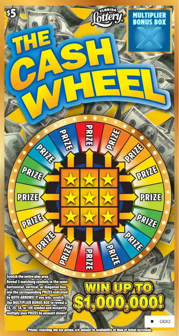 The Cash Wheel scratchcard - game number #5059 - front