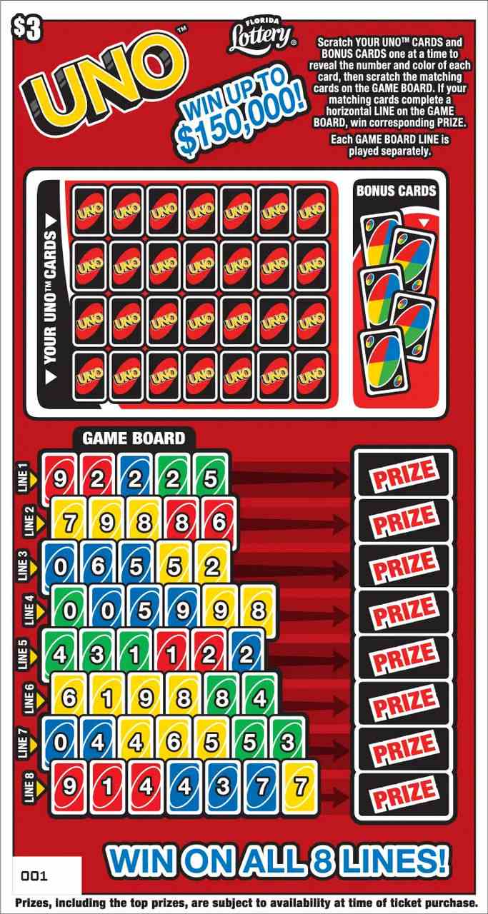 UNO scratchcard - game number #1564 - front