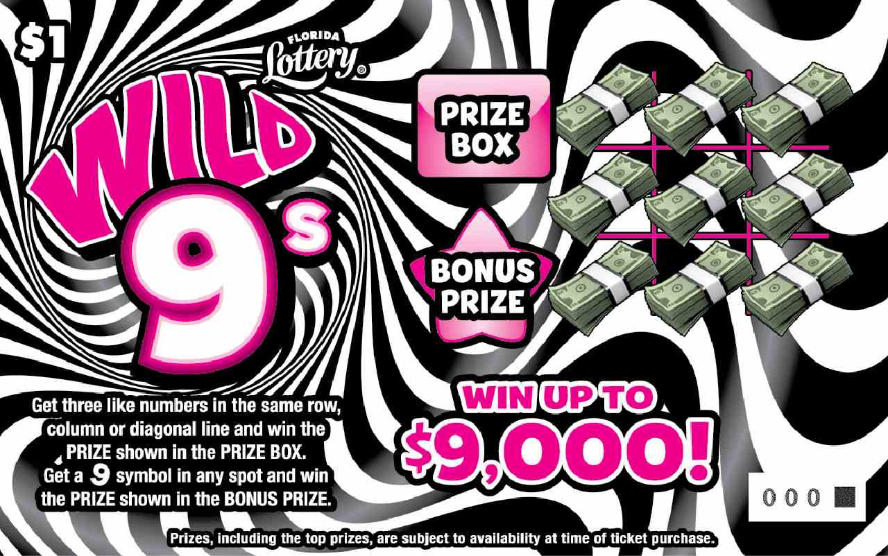 Wild 9S scratchcard - game number #1643 - front