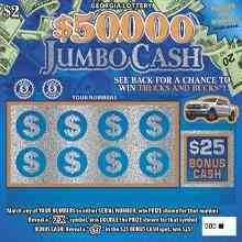$50,000 Jumbo Cash scratchcard - game number #1793 - front