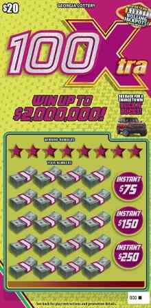 100Xtra scratchcard - game number #1907 - front