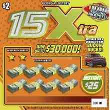 15Xtra scratchcard - game number #1904 - front