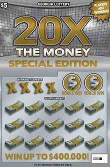 20X The Money Special Edition scratchcard - game number #1798 - front