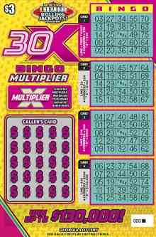 30X Bingo Multiplier scratchcard - game number #1911 - front