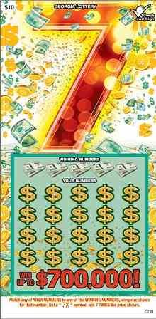7 Game scratchcard - game number #1702 - front