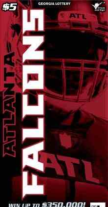 Atlanta Falcons scratchcard - game number #1668 - front