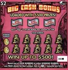Big Ca$H Bonu$ scratchcard - game number #1539 - front