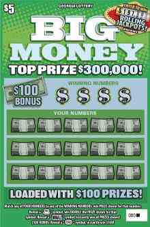 Big Money scratchcard - game number #1878 - front