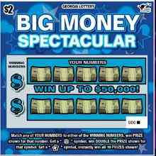 Big Money Spectacular scratchcard - game number #1554 - front