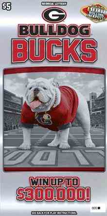 Bulldog Bucks scratchcard - game number #1908 - front