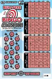 Bullseye Bingo scratchcard - game number #1659 - front