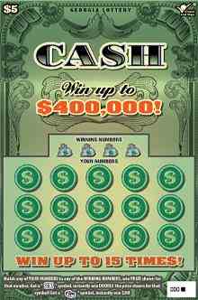 Cash scratchcard - game number #1586 - front